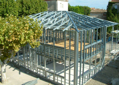 Bâtiment en ossature légère acier en construction